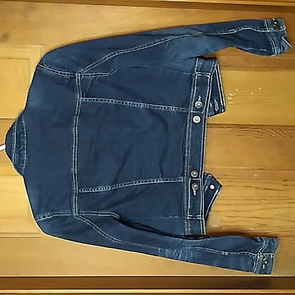 Arizona Jeans Dark Wash Crop Jean Jacket Size S - Picture 2 of 6